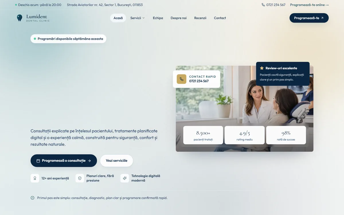 Preview Model site pentru cabinet stomatologic